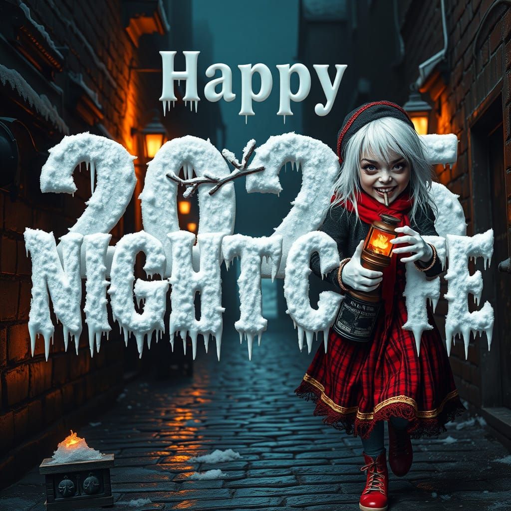 Ethereal Snowwoman Unleashes Fury in Winter Wonderland