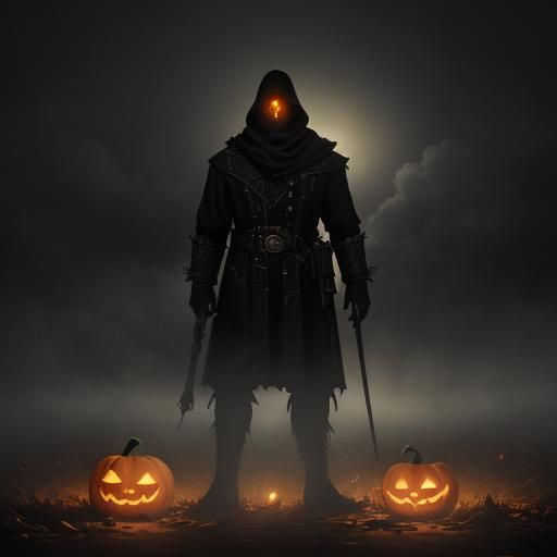 Spooky Trick-or-Treating Scene in Digital Matte Painting