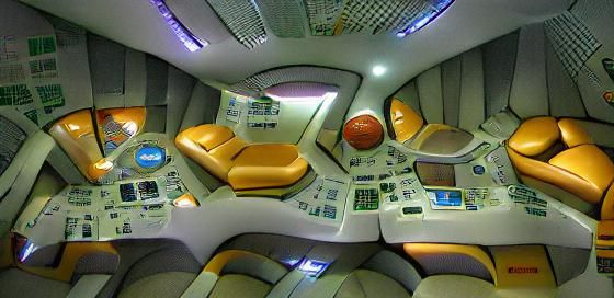 Detailed Spaceship Interior View