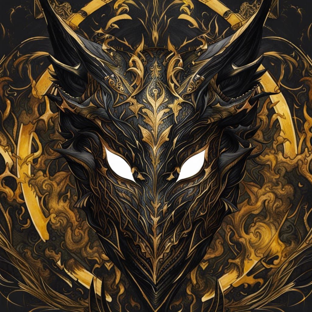 Dragon Knight in Solar Eclipse: Digital Art