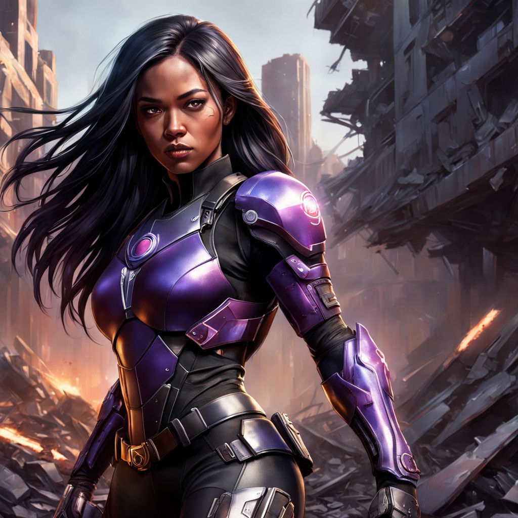 Cyberpunk Heroine Quake in Combat Readiness