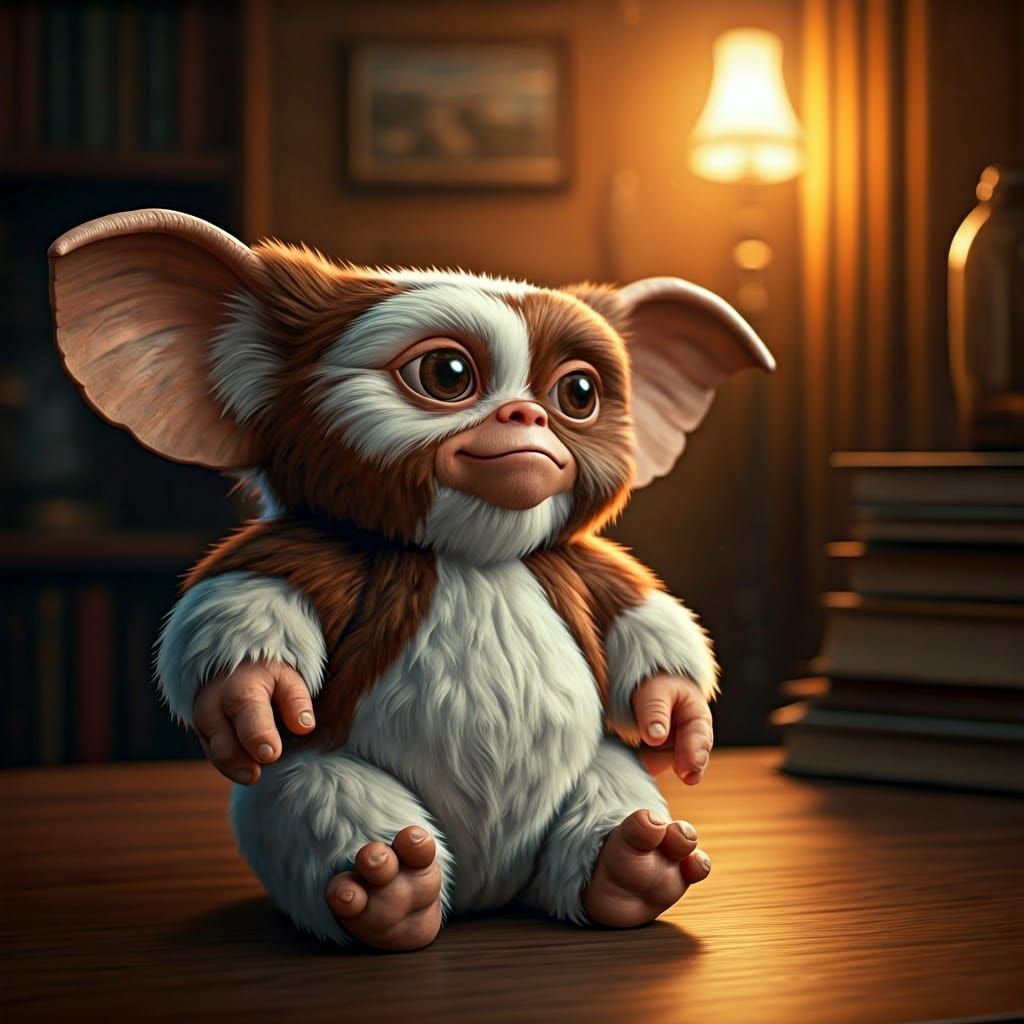 Mogwai in Cozy Living Room Setting