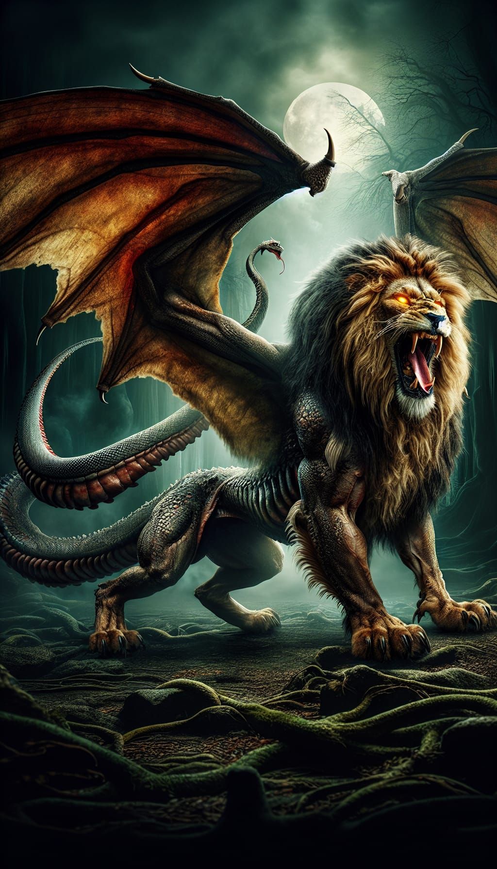 Terrifying Dralion Emerges from Haunted Jungle