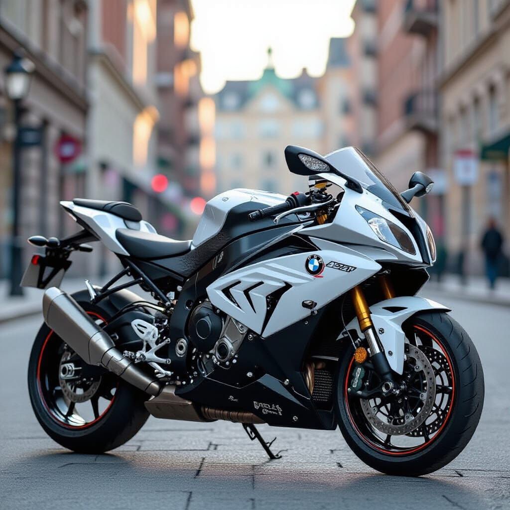 BMW Sports Motorcycle Digital Rendering