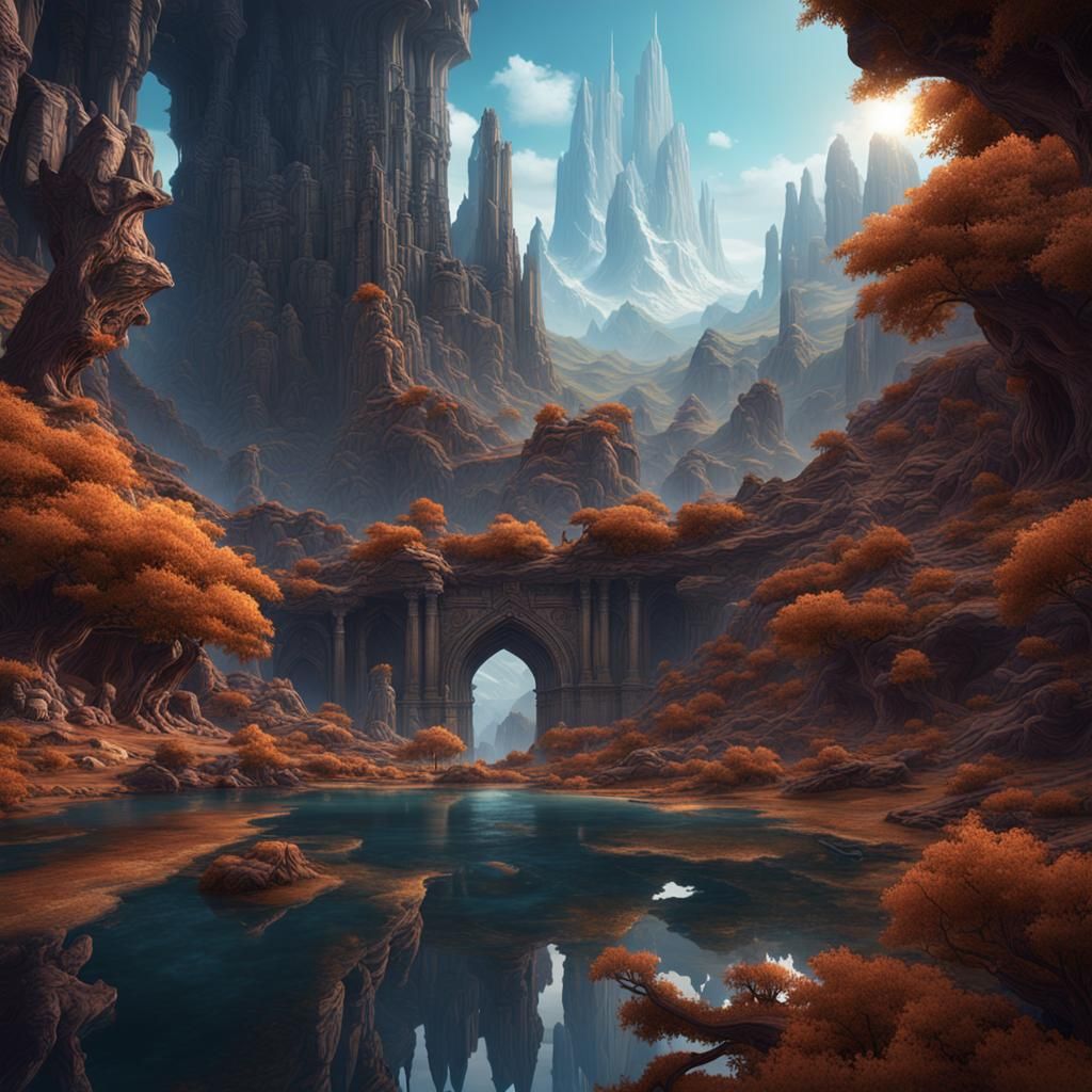 Fantastical Vast Spaces in Detailed Matte Painting