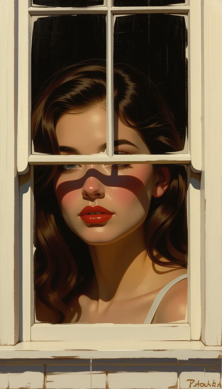 Eerie Silhouette in Candlelight: A Haunting Vision