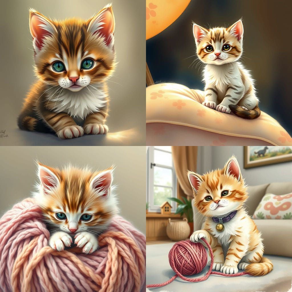 Cute Kitten Generated by AI