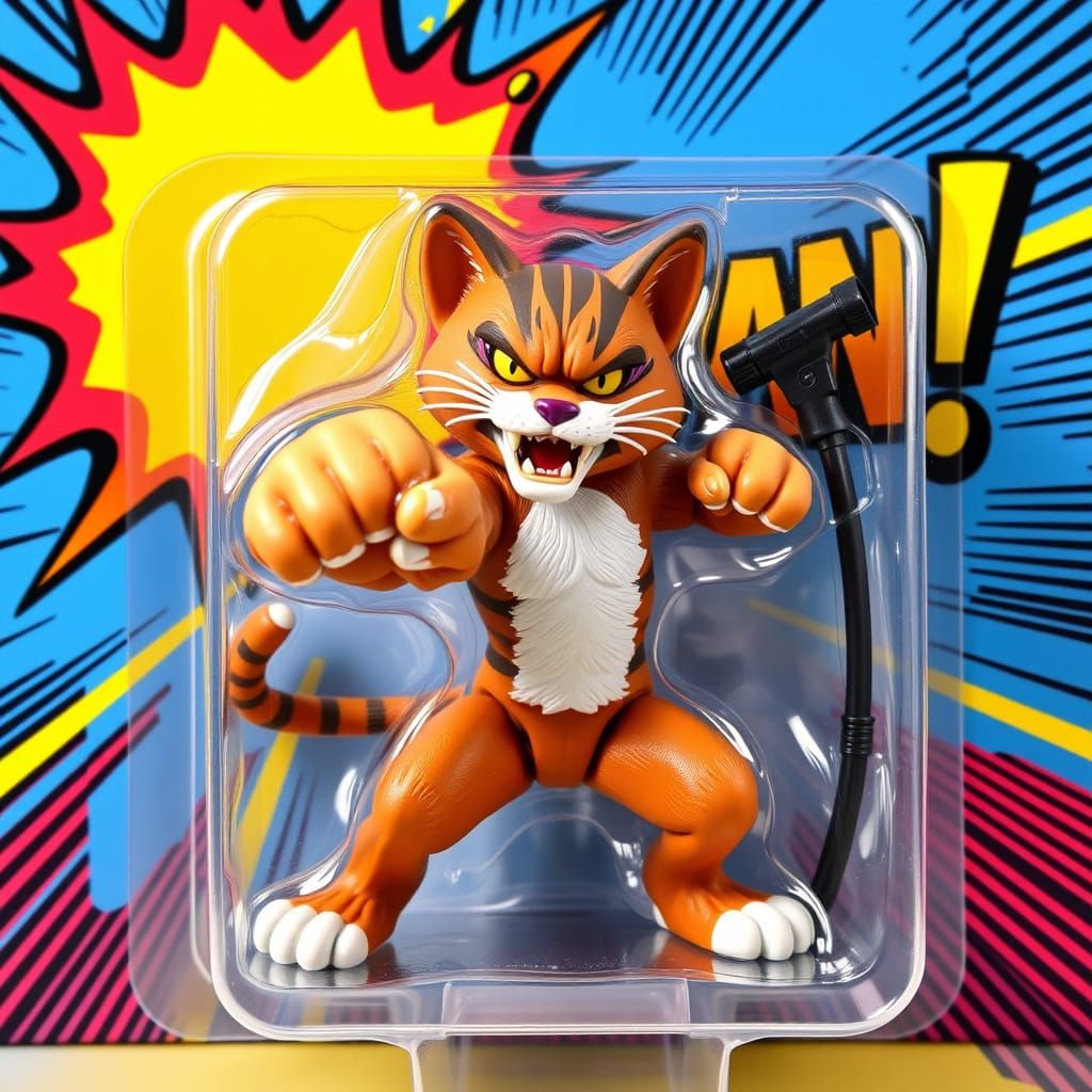 Furious Cat Action Figure Blasts Out of Blister Pack
