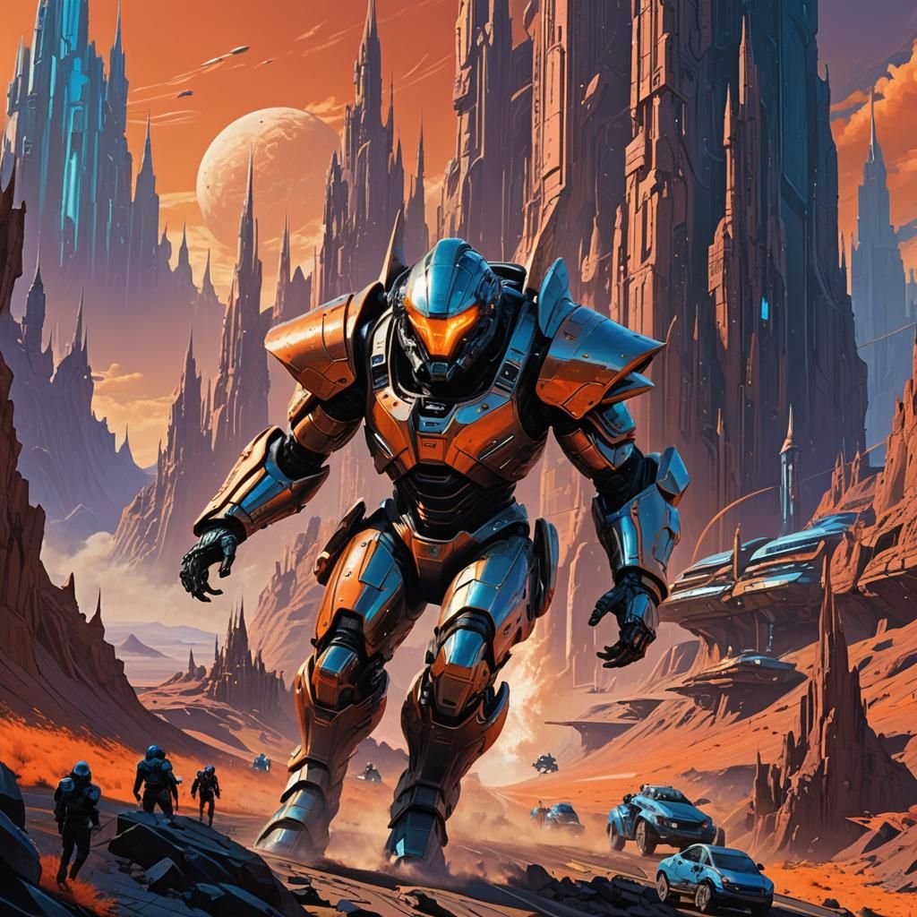 Futuristic Sprinter Races Across Alien World