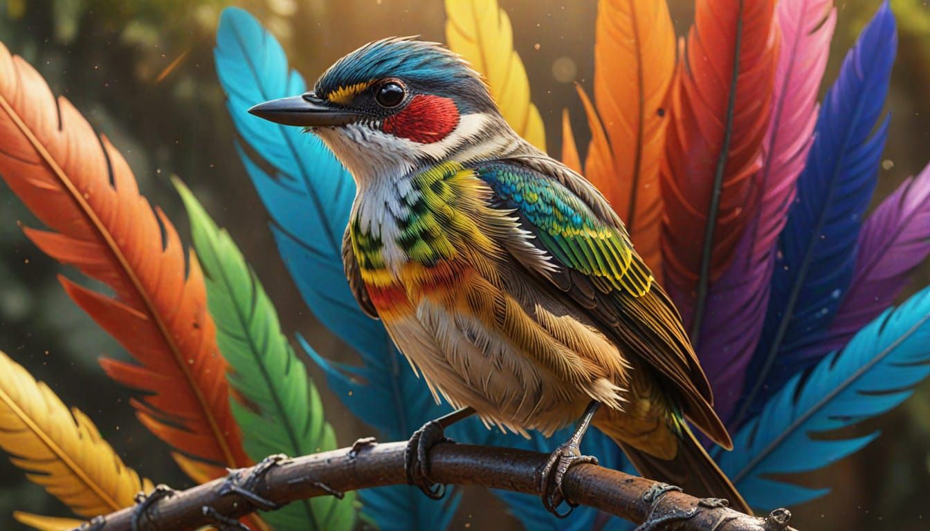 Piratic Flycatcher in Splash Art Style