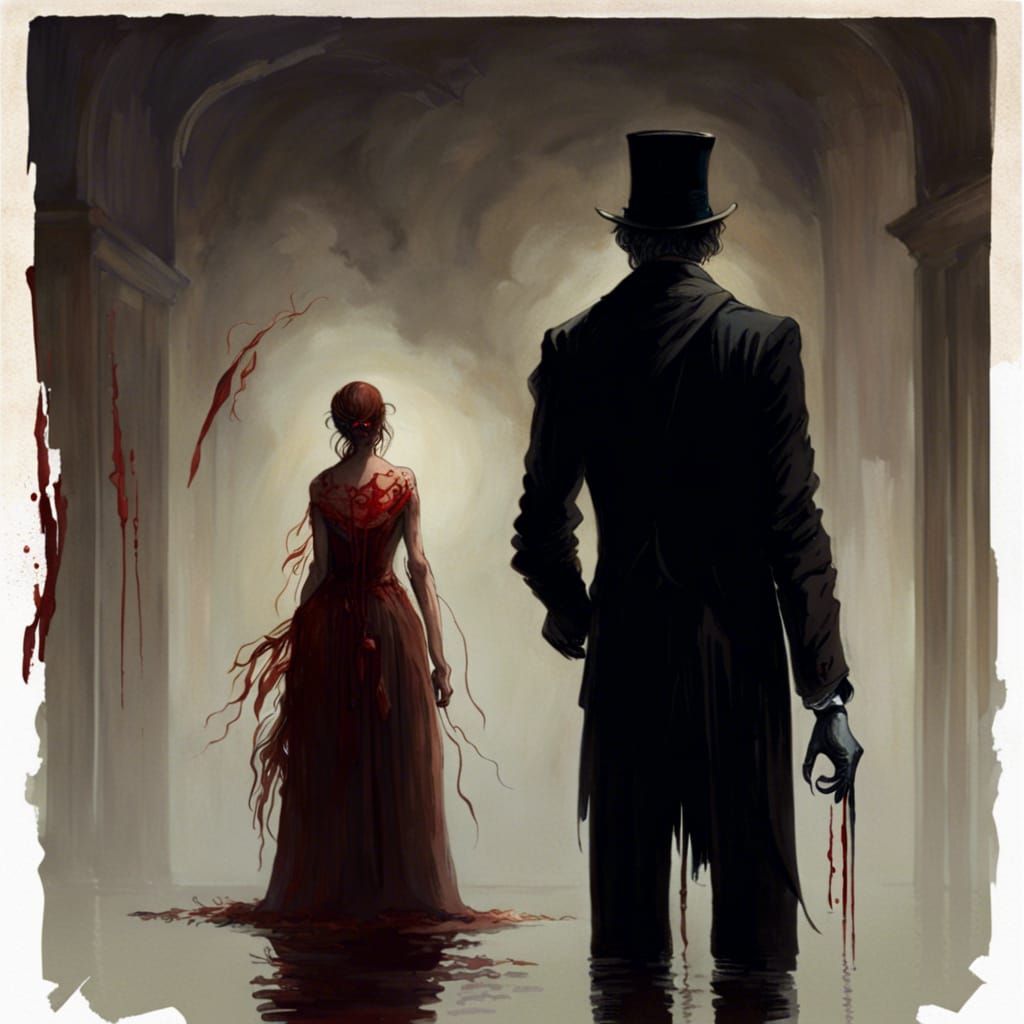 Gothic Horror Image of a Blood Oath