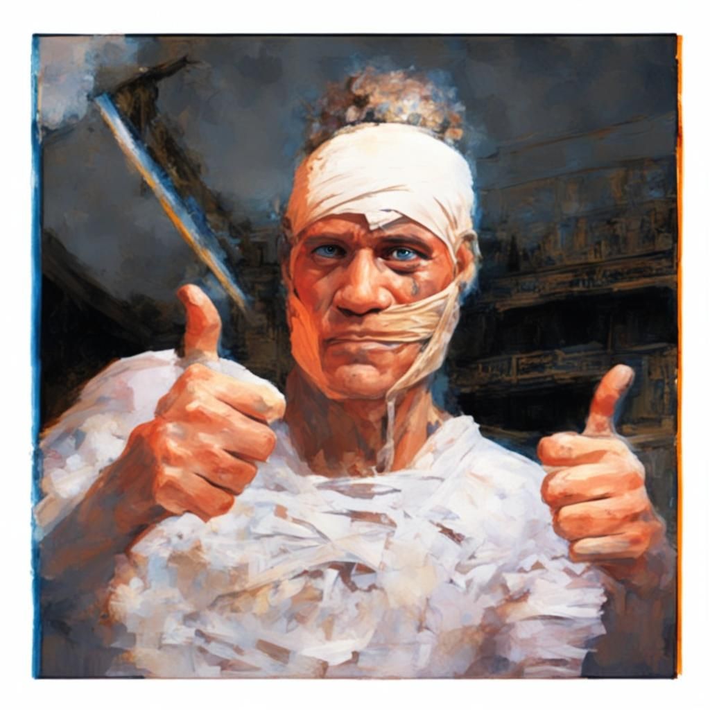 Punk Rock Mummy with Mohawk and Bandages