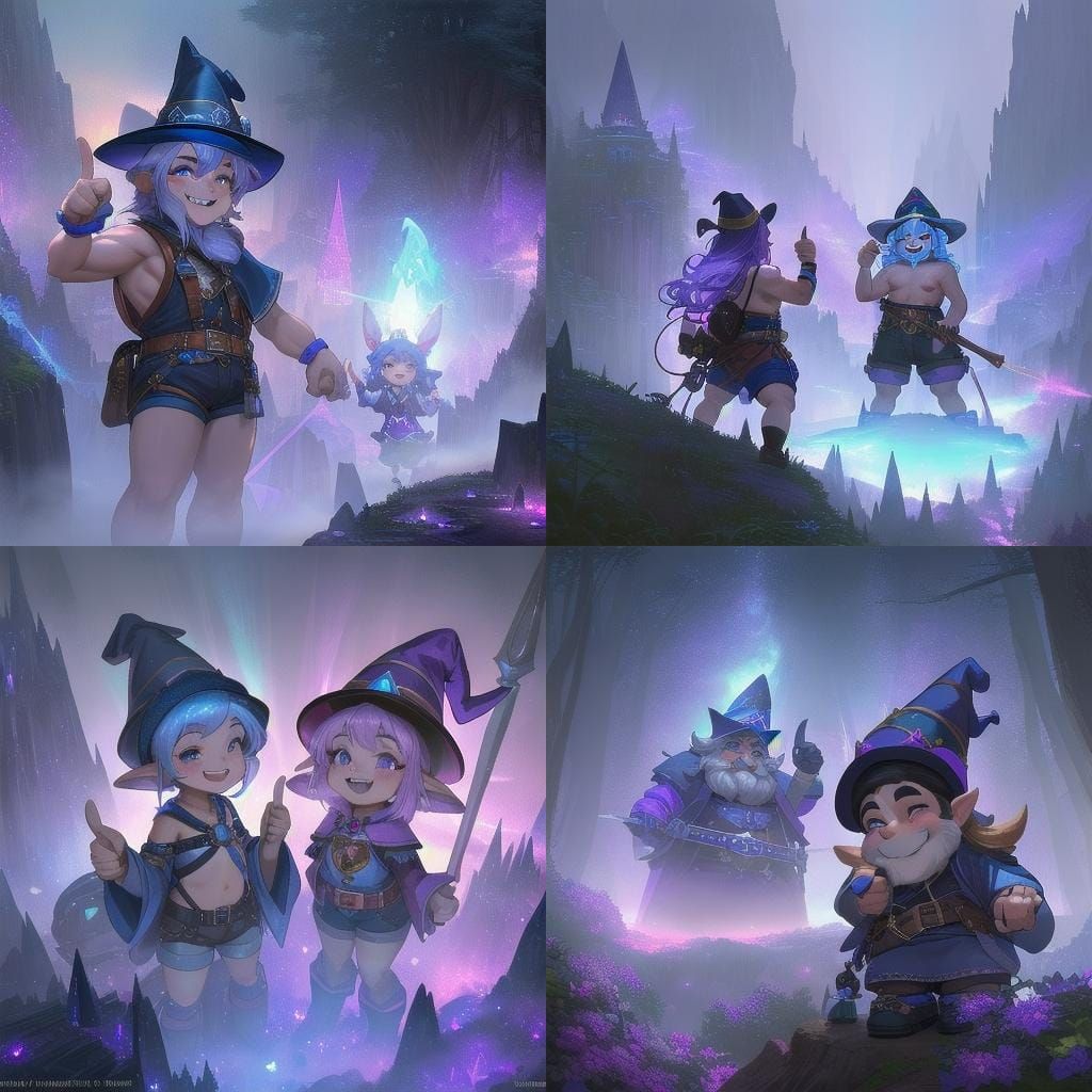 Sinister Dwarves in a Fantasy Landscape