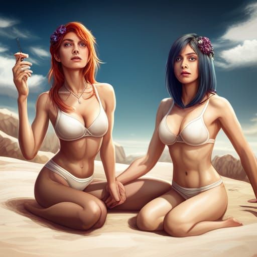 Grace and Lizzy: Detailed Fantasy Art