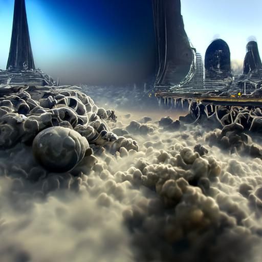 Alien Planet Mining Platform in the Clouds