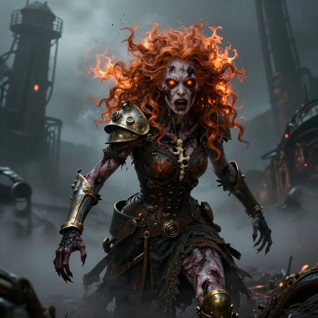 Steampunk Zombie Princess of Industrial Highlands