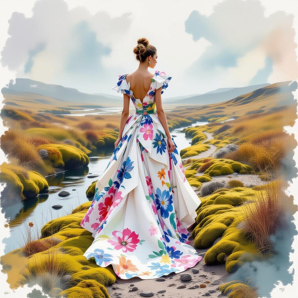 Couture Fashion Show in Impressionist Style