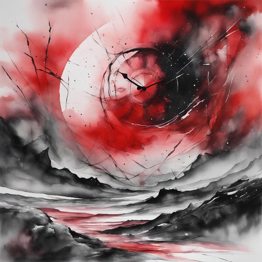 Frozen Time: Shattered Reality in Watercolor Universe