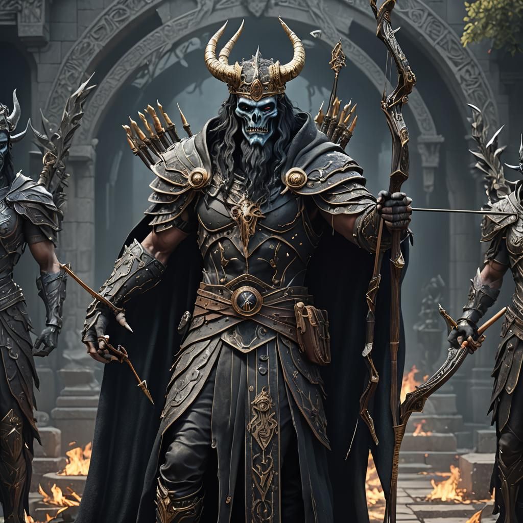 Hyperdetailed 8k Image of Hades with Archery