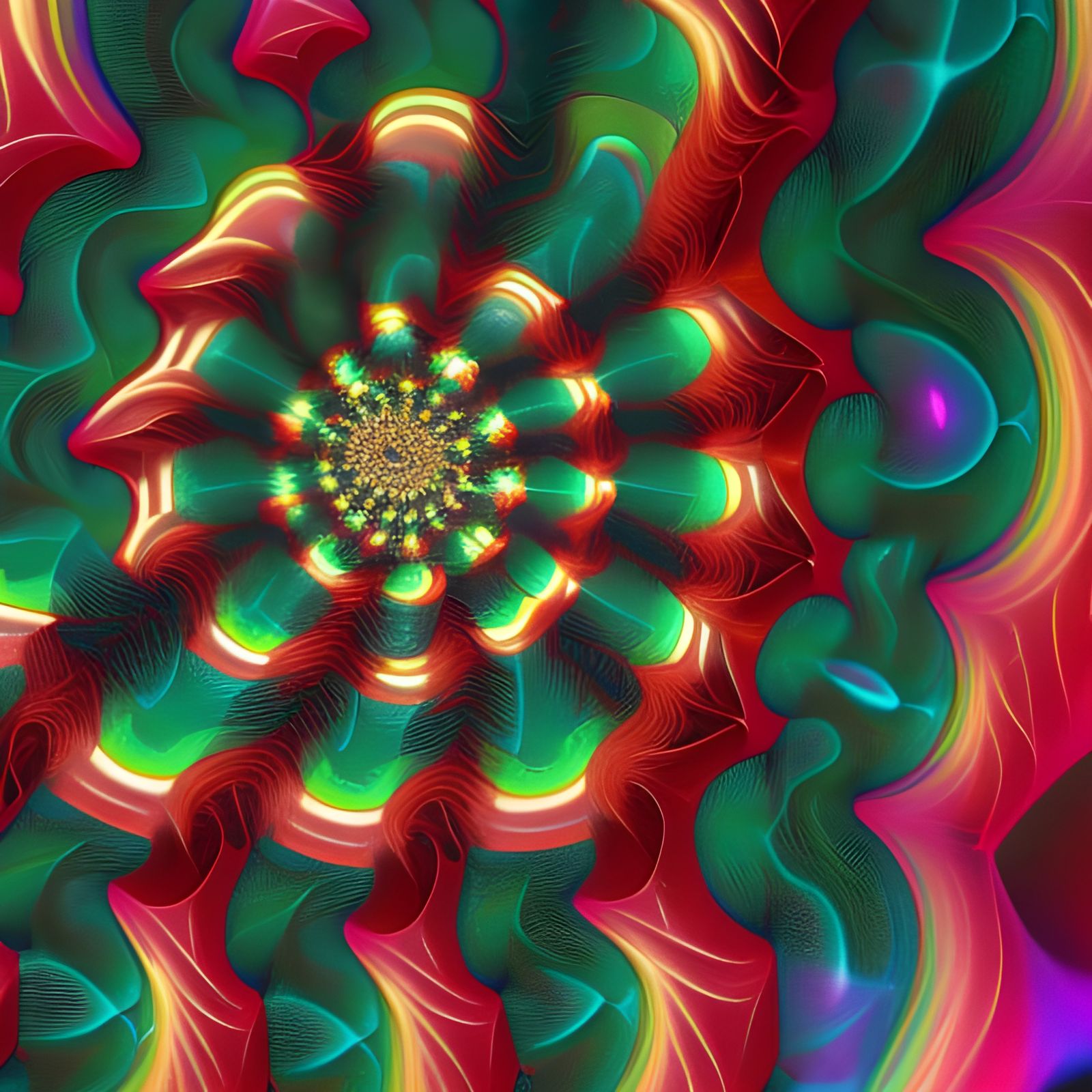 Hyperdetailed Astral Fractal Snake in 64 Megapixels