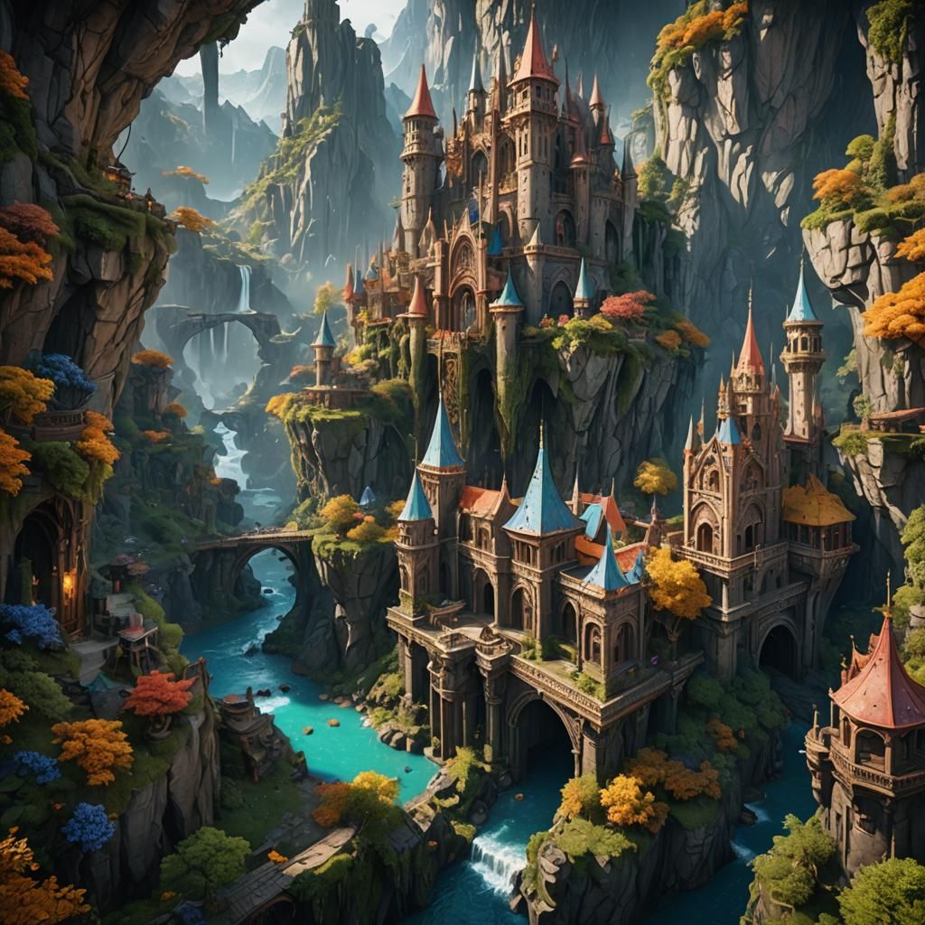 Fantastical Matte Painting in Deep Color