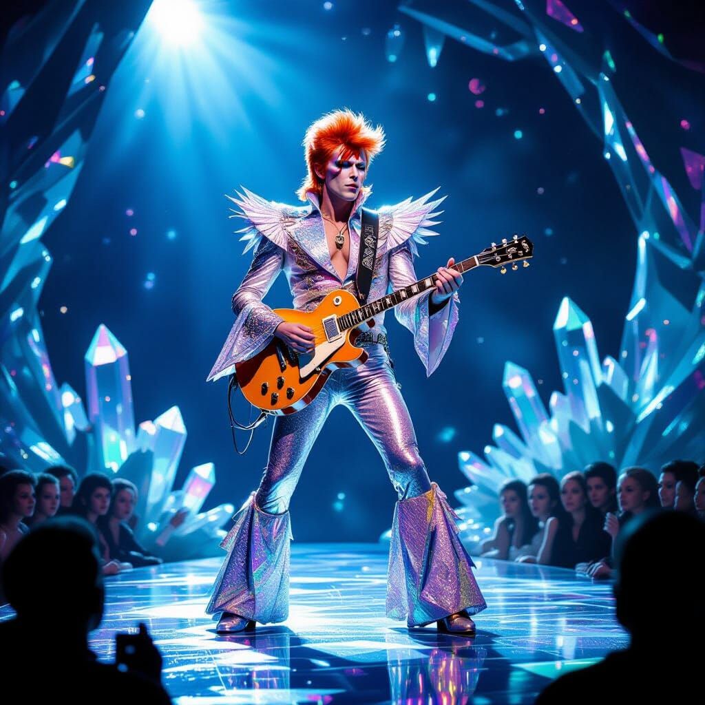 Alien Rockstar Performance: Glam Rock Surrealism