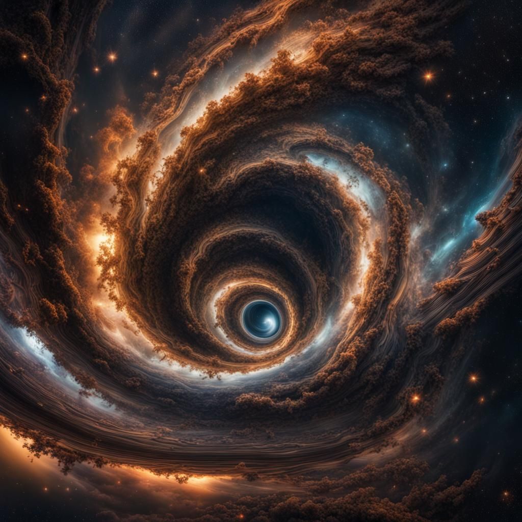 Hyperrealistic Swirling Space in the Outer Realm
