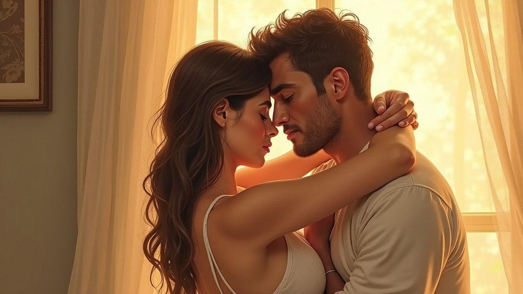 Supportive Embrace in Romantic Realism Style