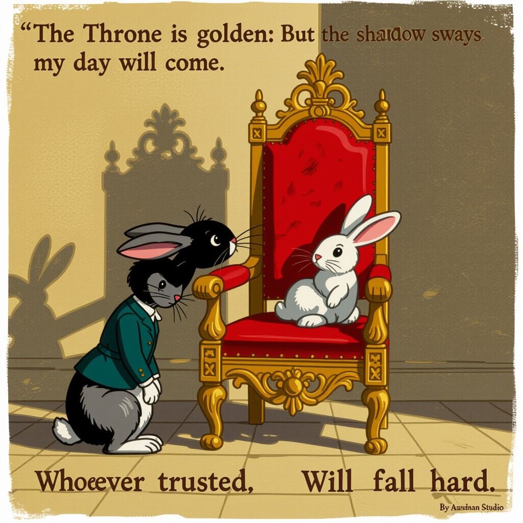 Golden Throne: A Goya-esque Animation Still