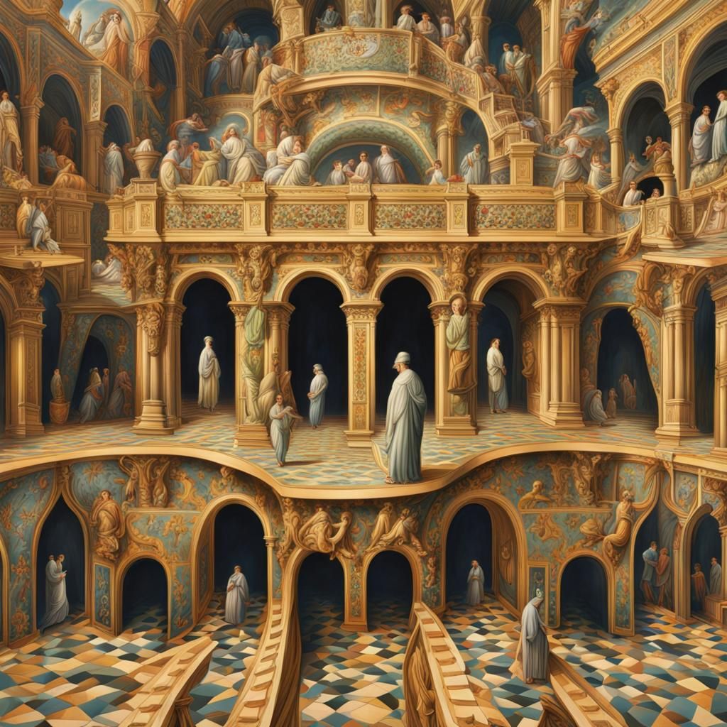 Detailed Optical Illusion Art in 8k Resolution