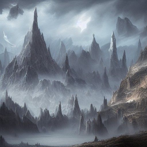Mysterious Dark Realm in Detailed Matte Painting