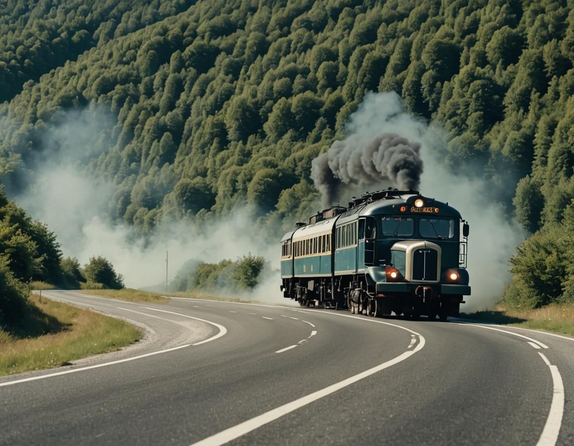 Futuristic Peugeot Steam Train Bus Concept