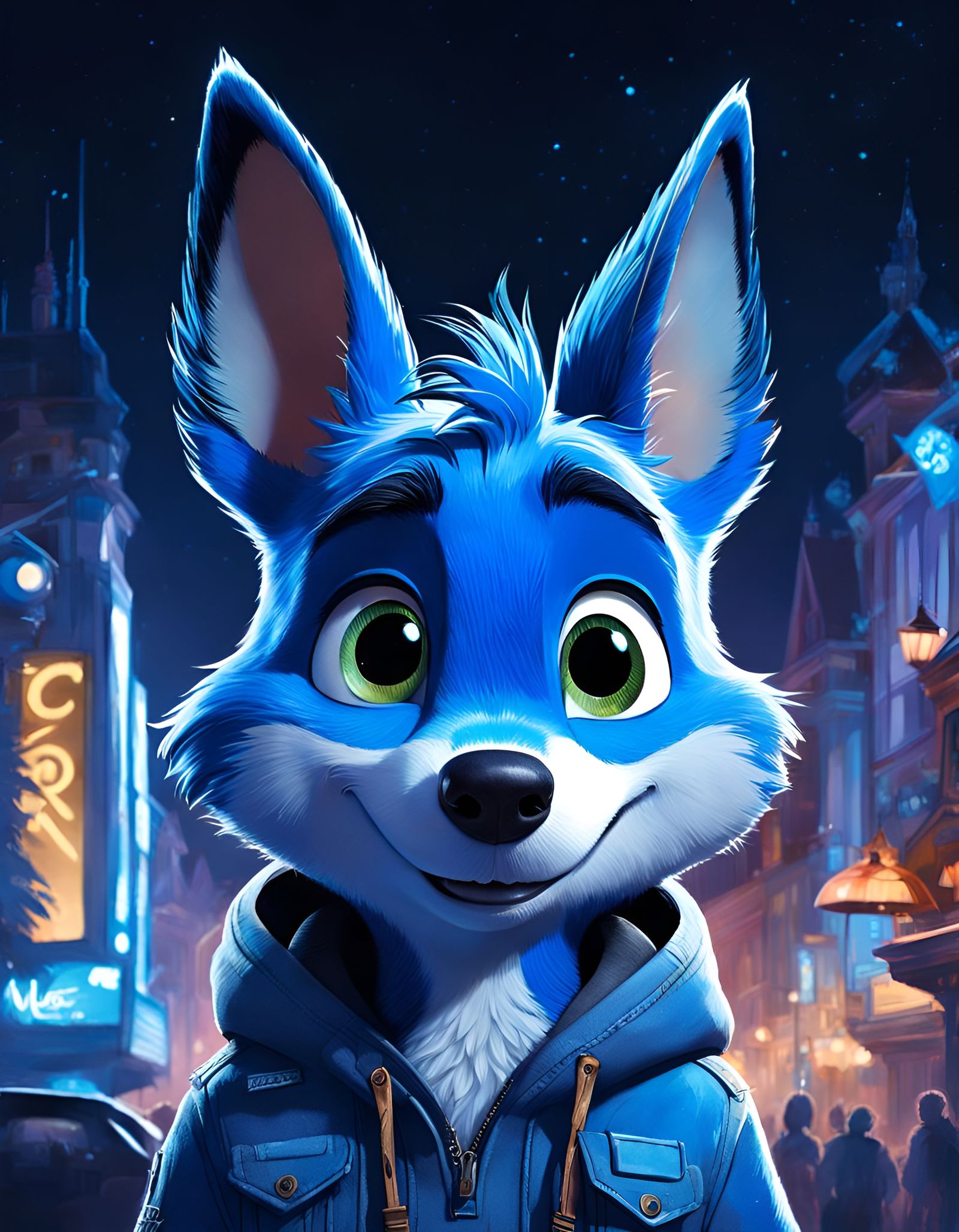 Disney's Bluey Portrait in Pixar Style