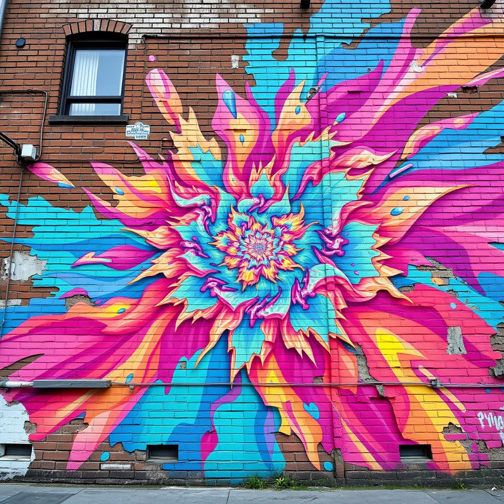 Mandelbrot fractal art graffiti