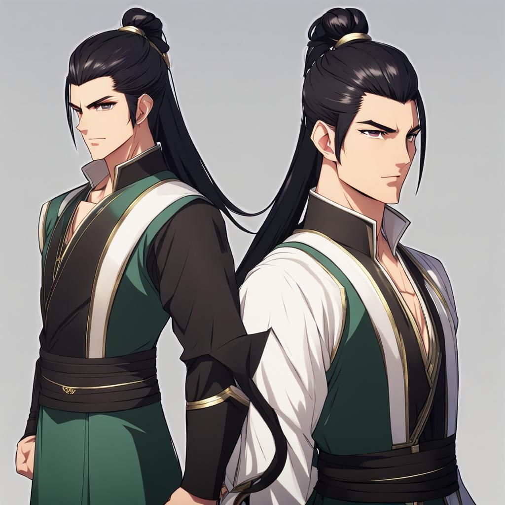 Anime Archer with Black Hair and Beautiful Lighting