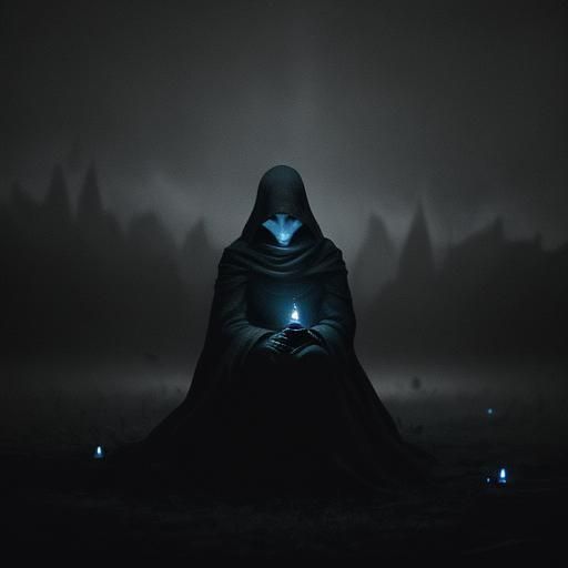Eerie Figure in Darkness: Atmospheric Concept Art