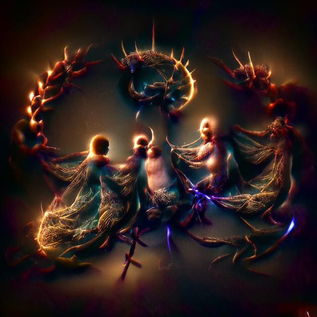 The Three Fates as Classical Mythological Figures