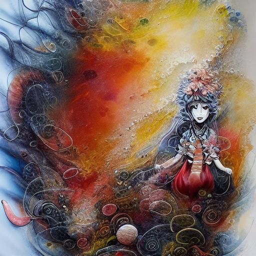 Nightmare Rain: Expressionist Impasto Oil Painting