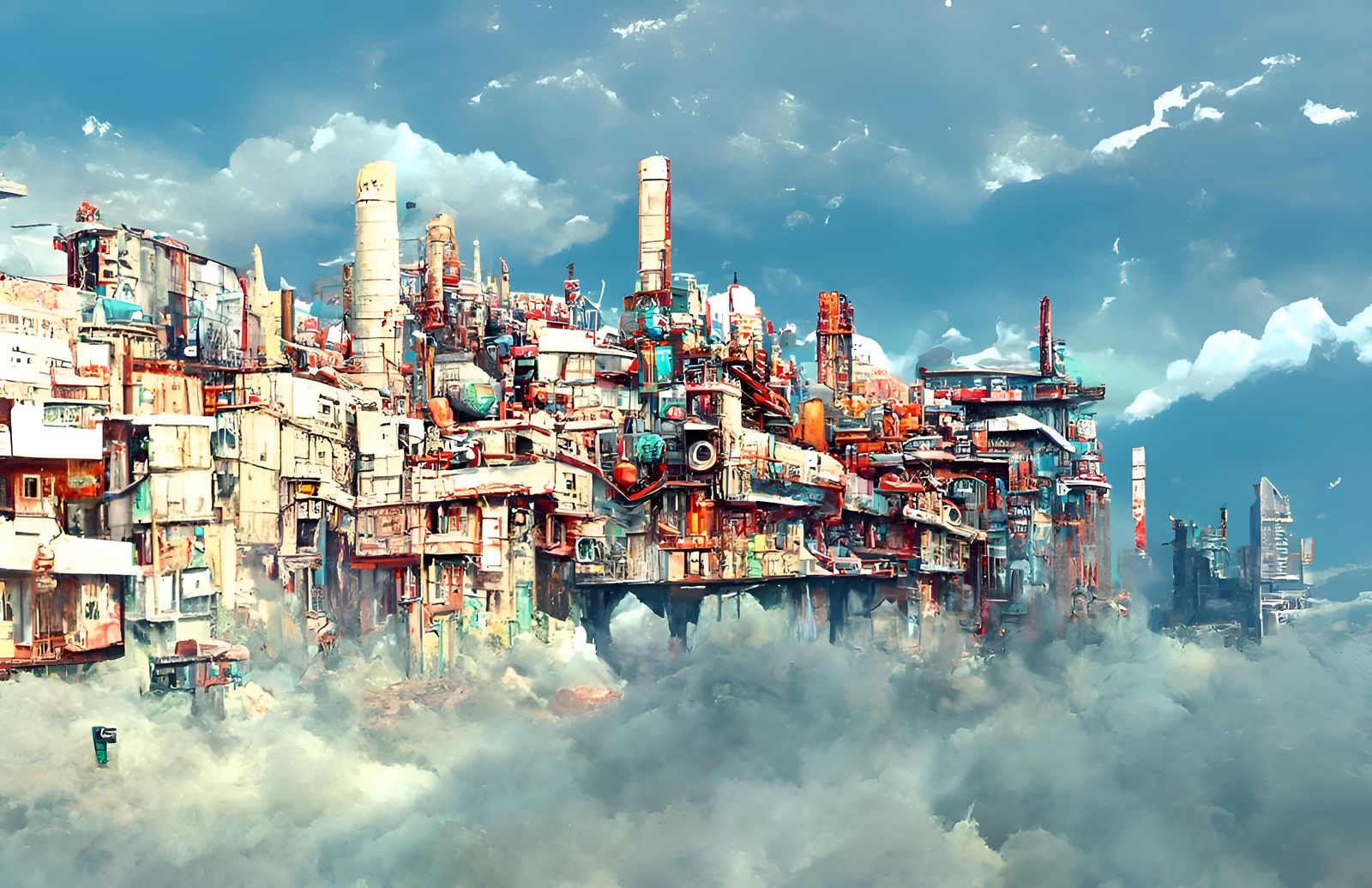 Dystopian Cyber Cityscape by Simonetti and Corrodi