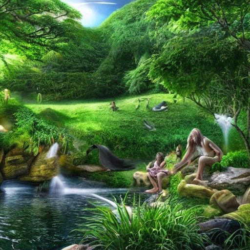Hyperrealistic 3D Garden of Eden in 8K
