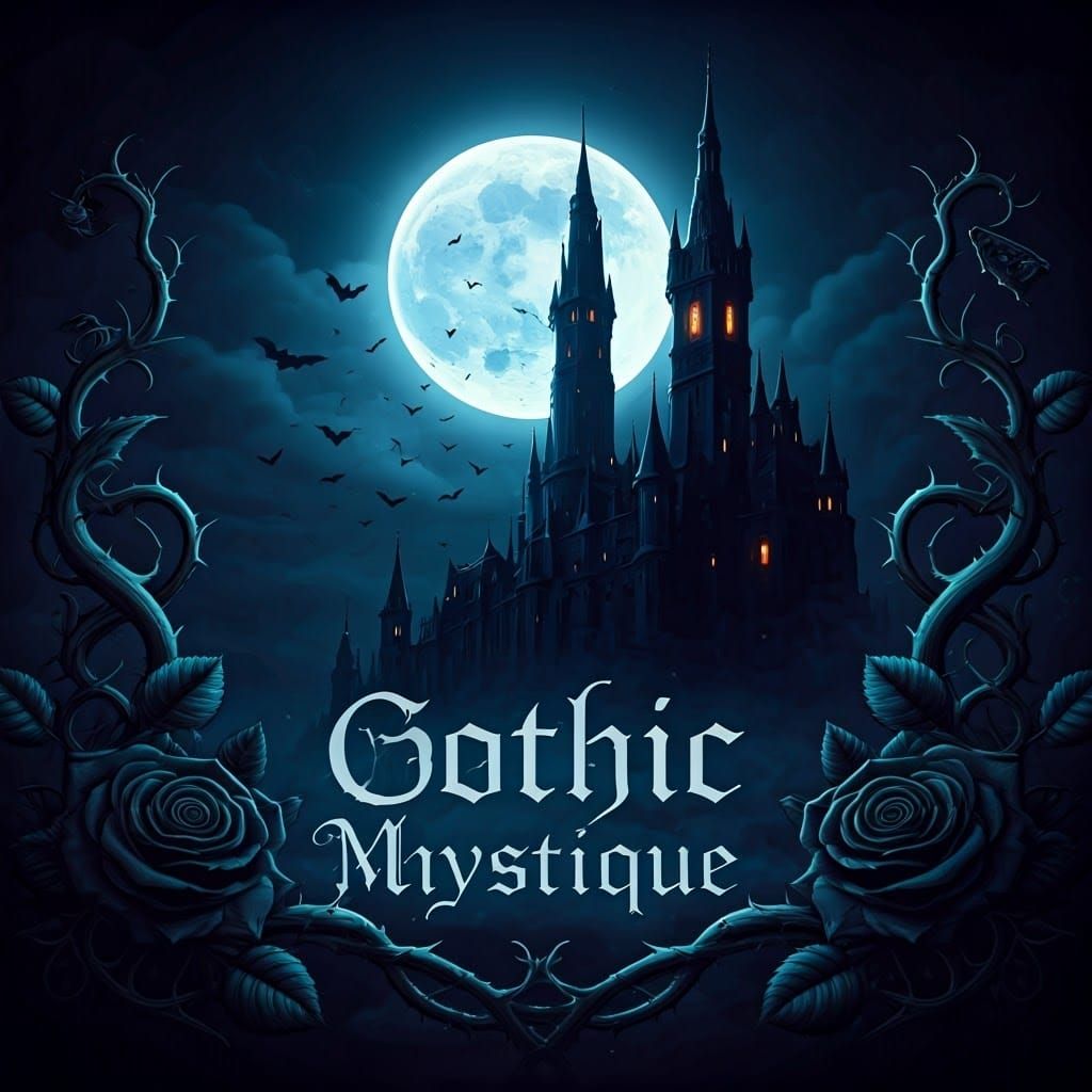 Gothic Mystique Album Cover in Darkwave Style
