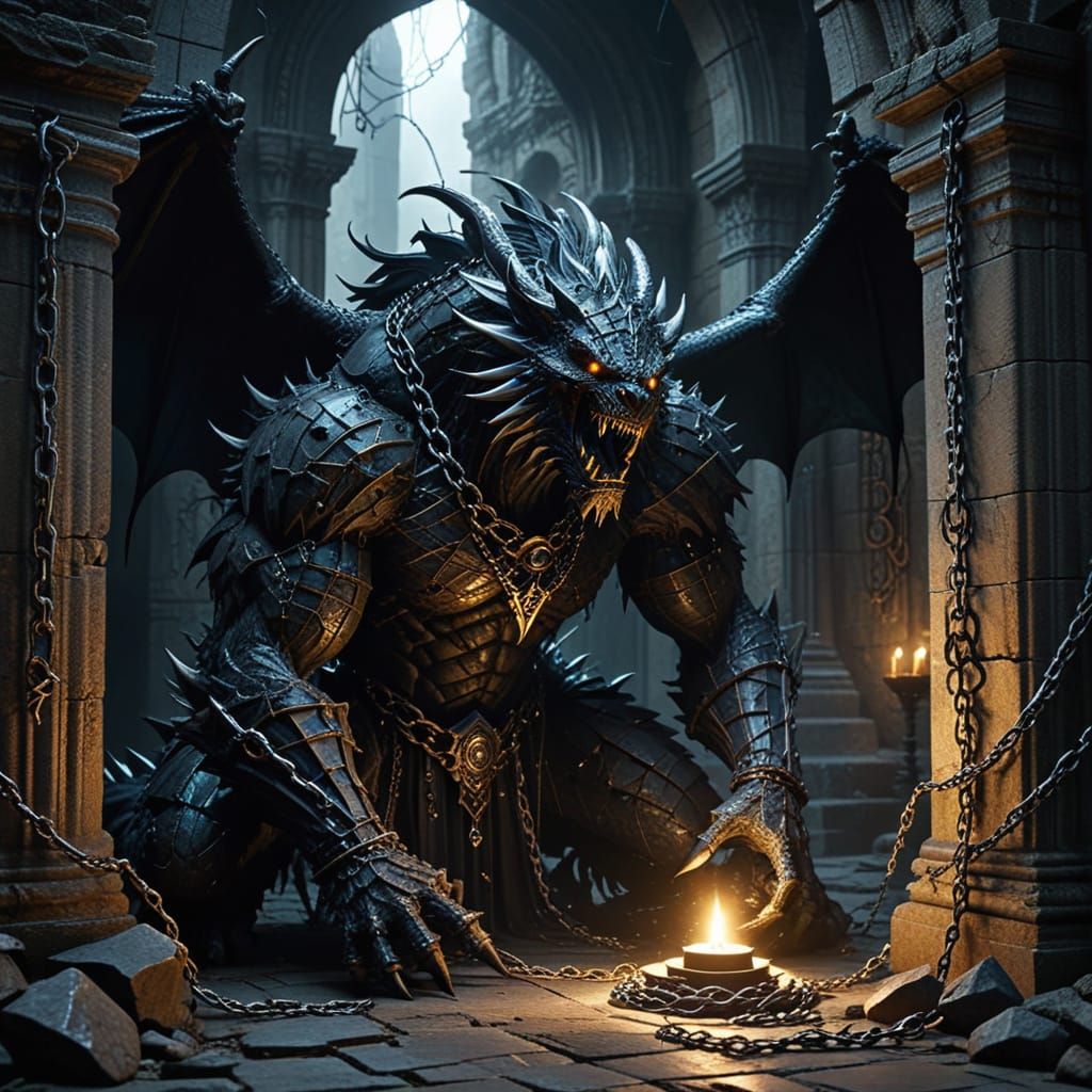 Ancient Gothic Prison Holds Back a Massive Dark Fantasy Mons...