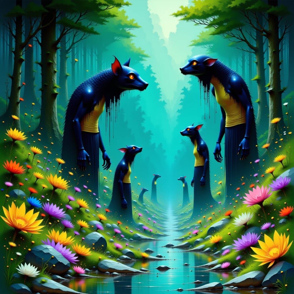 Mysterious Adroanzi Spirits in Natural Landscapes