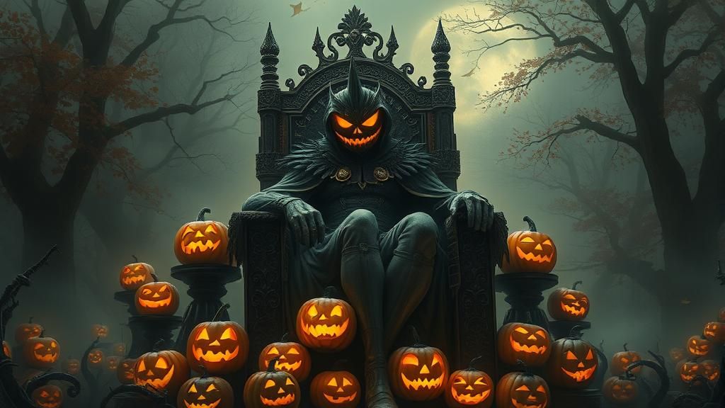Jack O'Lantern King on Throne in Sinister Style