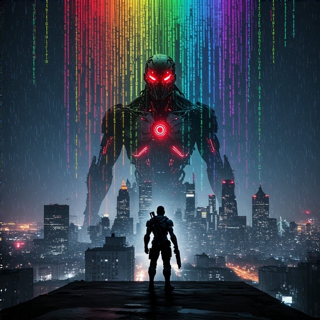 Cyberpunk Cityscape at Night