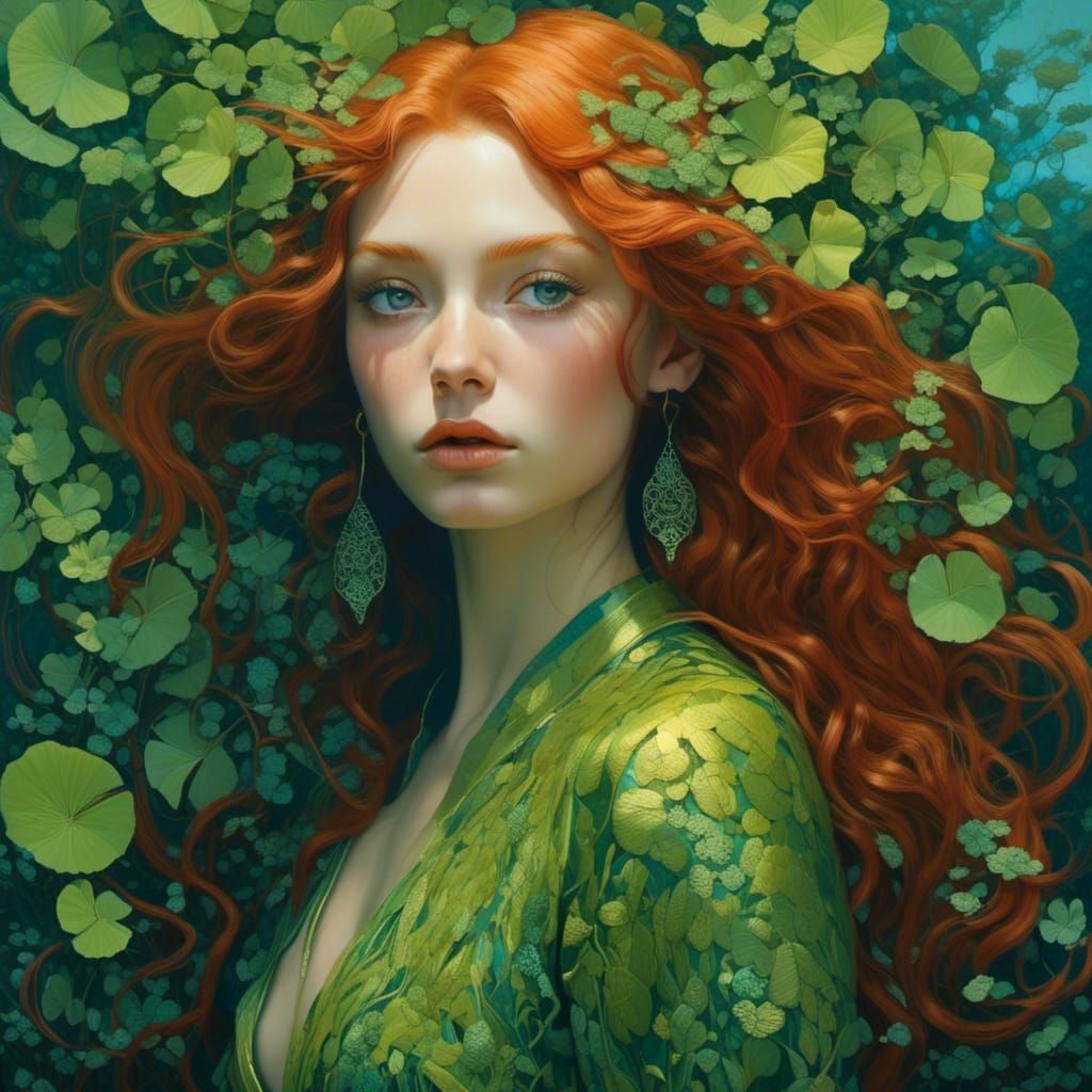 Redhead Ranger in Enchanted Forest, Hyperrealistic Style