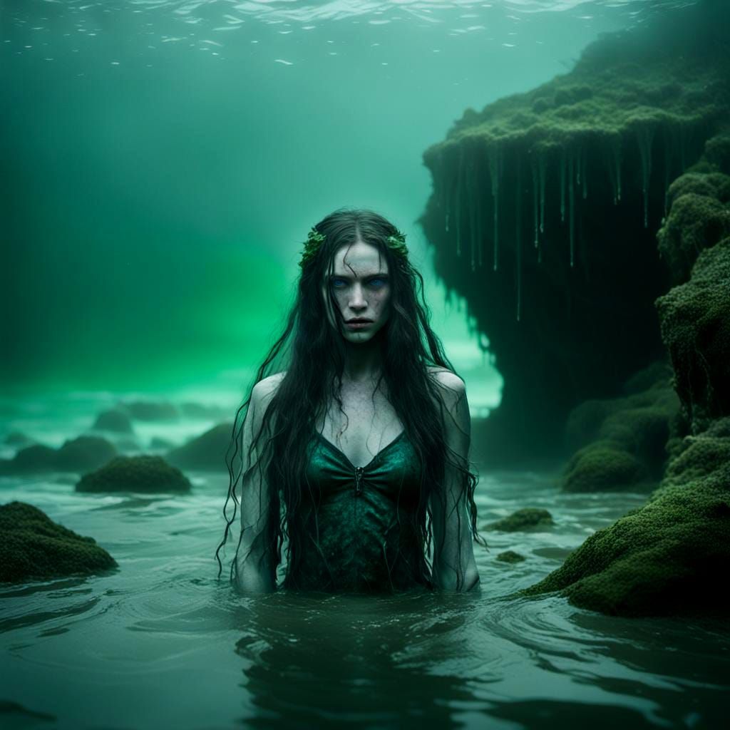 Dramatic Siren Rises from the Sea