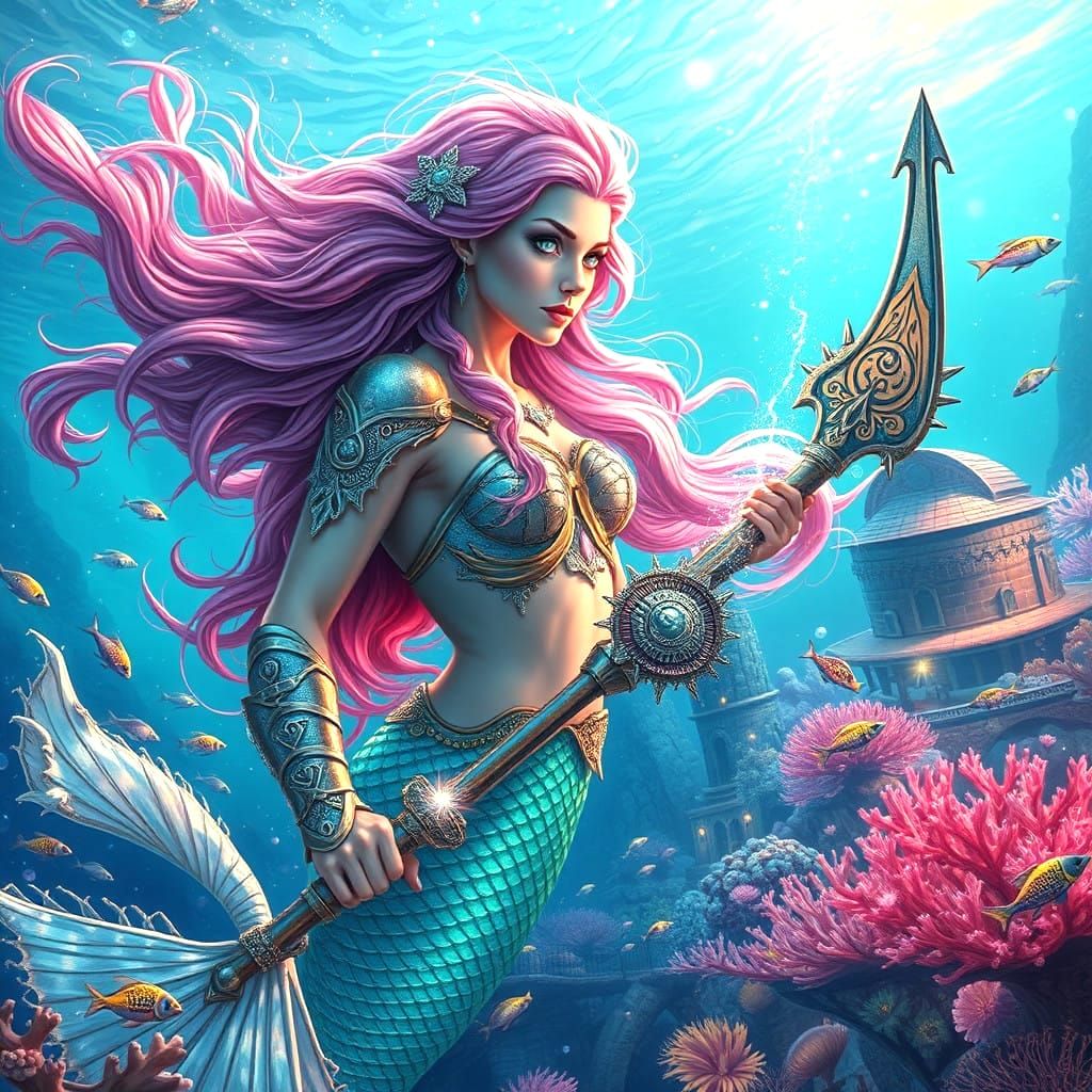 Surreal Mermaid Warrior Princess Unveils Underwater Village...