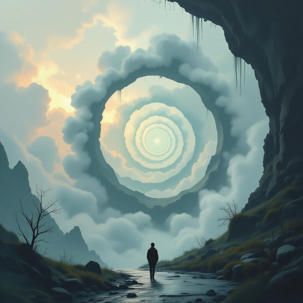 Hypnotic Abstract Art in Muted Colors