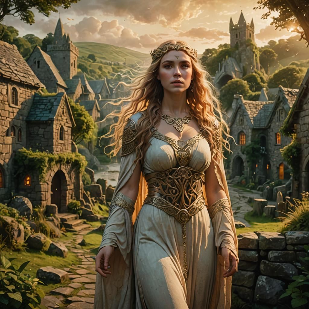Celtic Goddess in Mystical Irish Village
